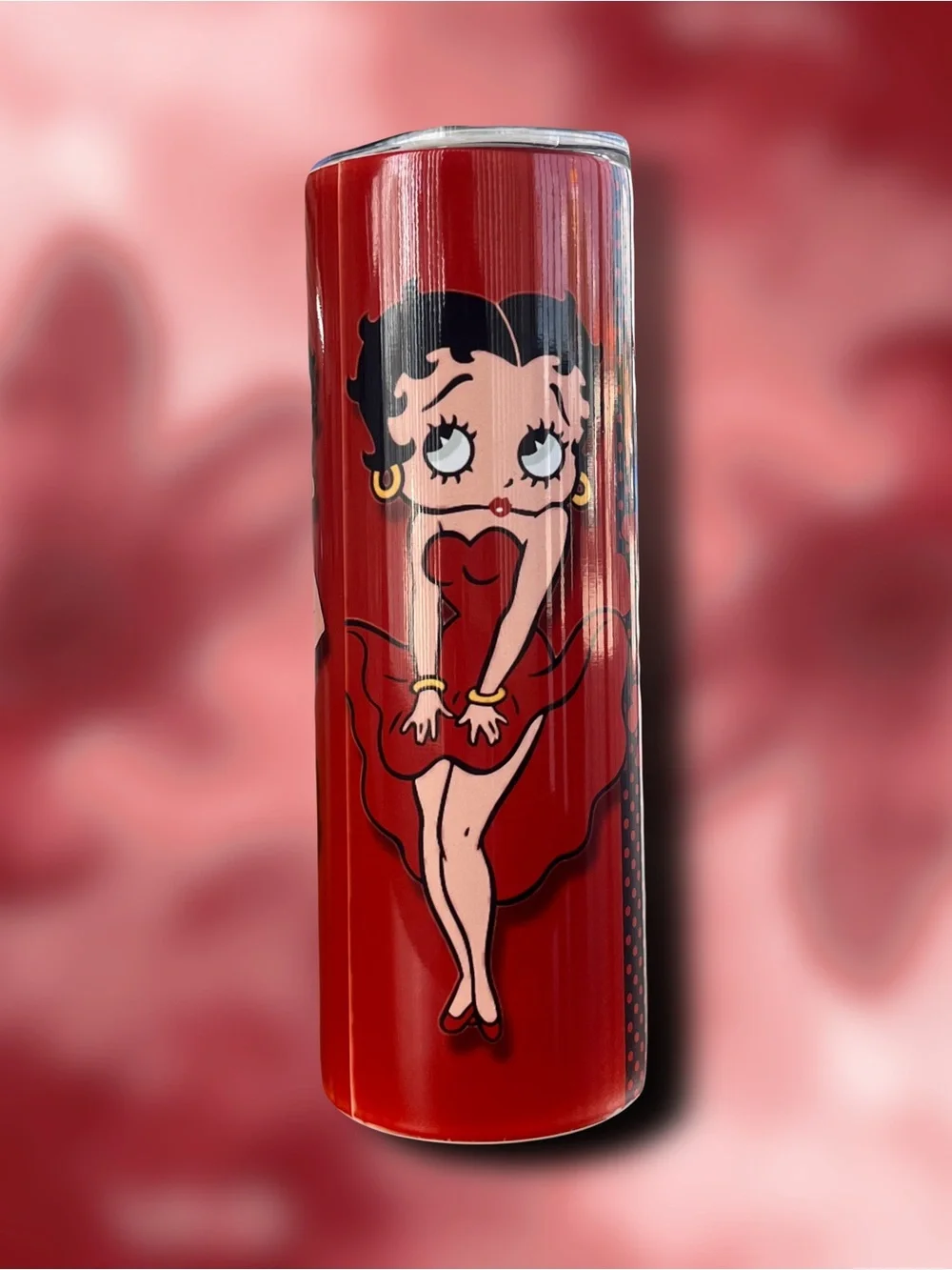 Betty Boop Red & Black Tumbler Water Bottle